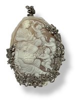 Brosche Mandile 1922 Dame Cammei  in Silber Conchiglia 2MSPC24